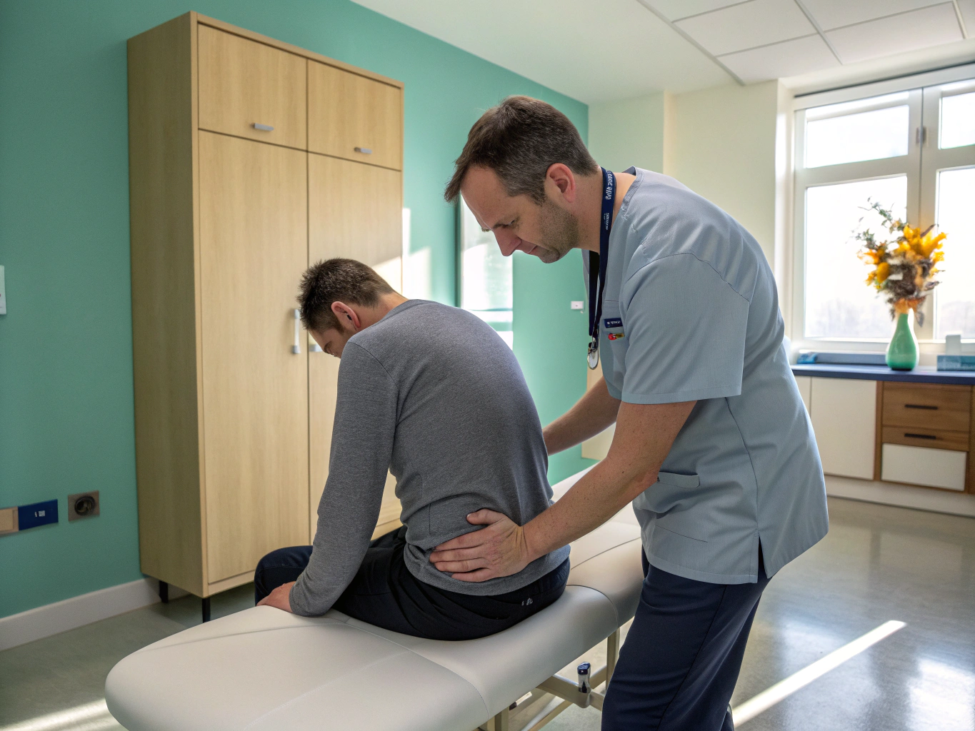 Athlete recovering from sports injury