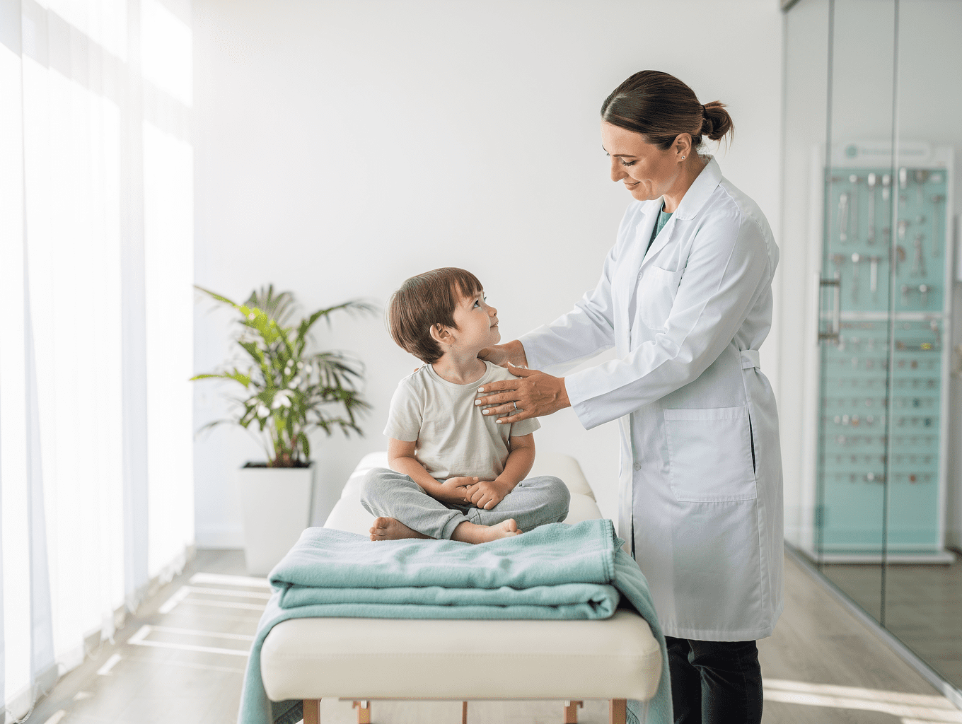Child receiving gentle pediatric care