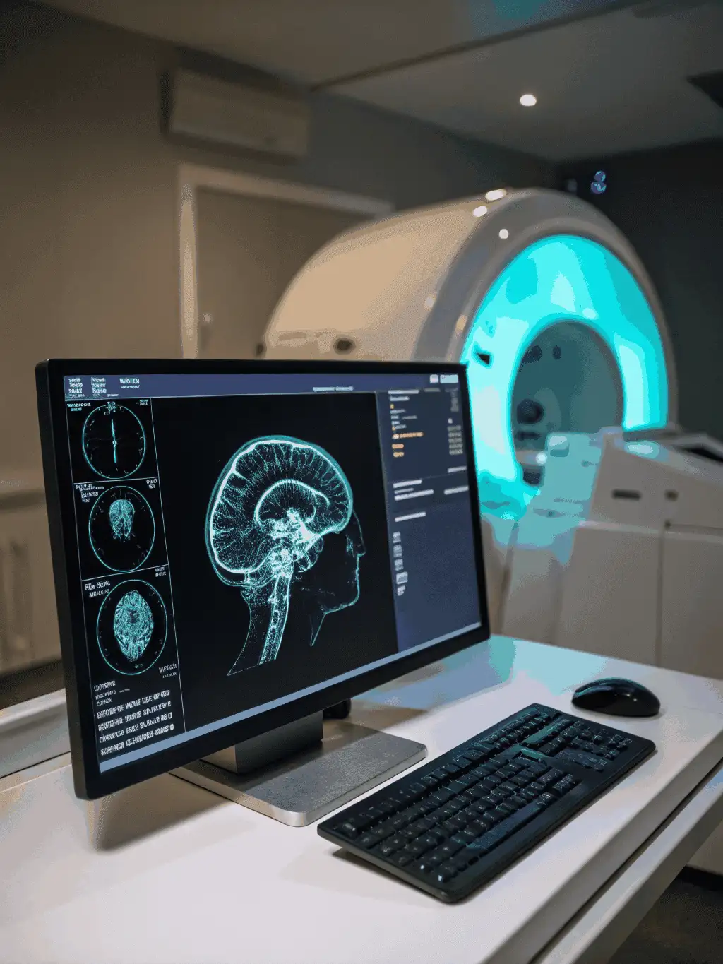 Advanced neurological thermal scan showing spinal alignment and nervous system activity