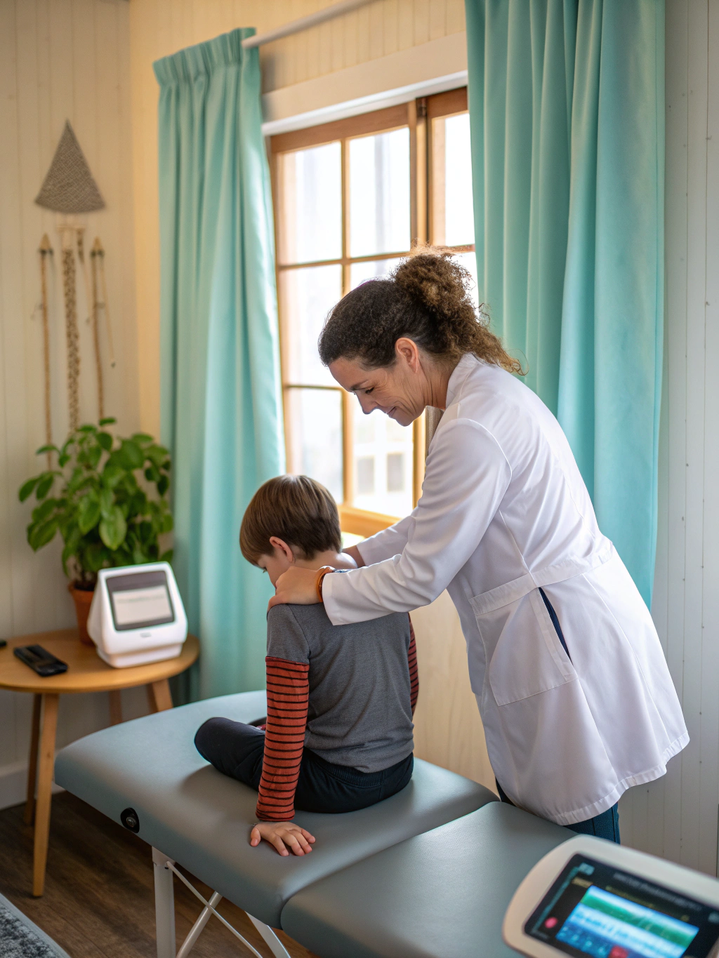 Gentle pediatric chiropractic adjustment for an infant