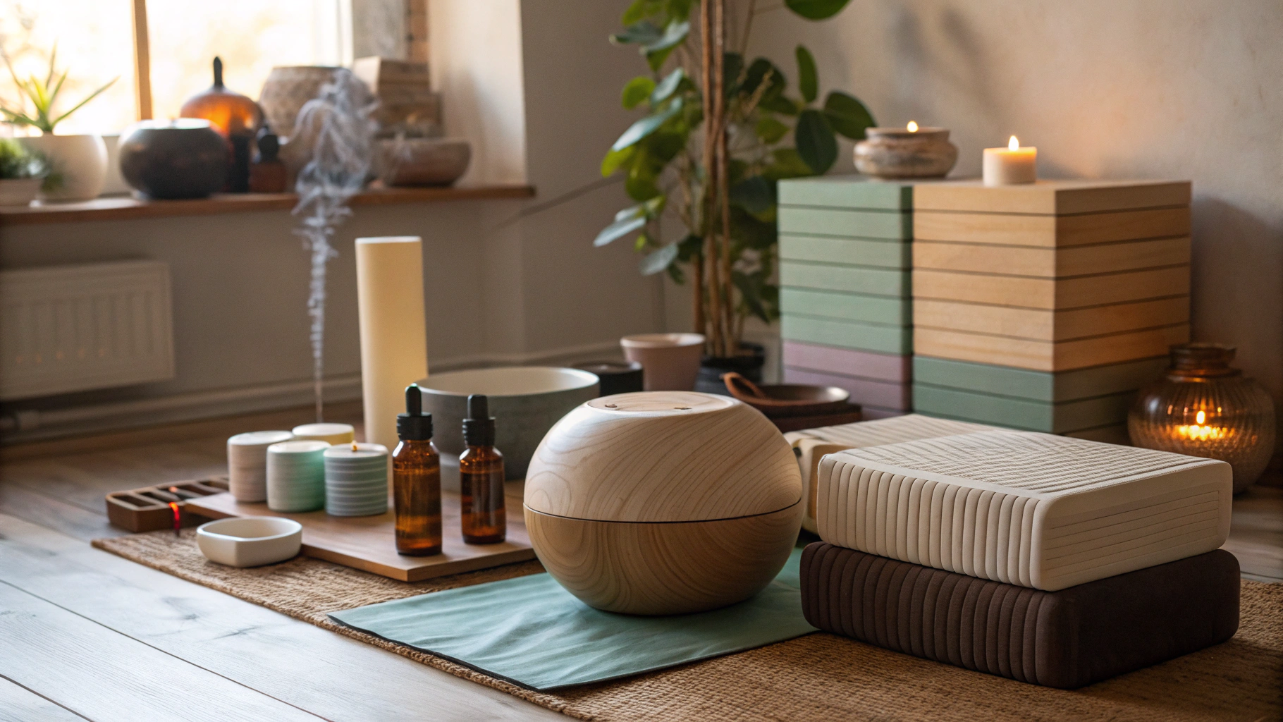 Supportive self-massage and mobility tools in a warm home recovery environment